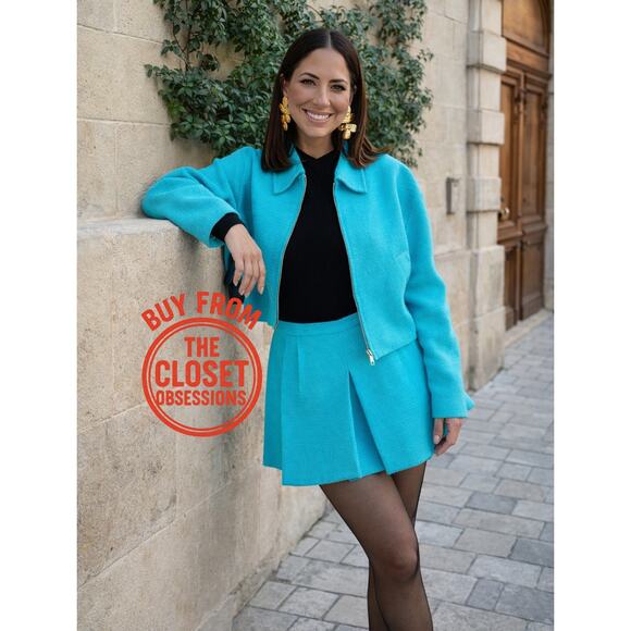 ZARA BLOGGER FAVE!!! Co-Ord Set Crop Jacket and Mid-Rise Skirt NWT